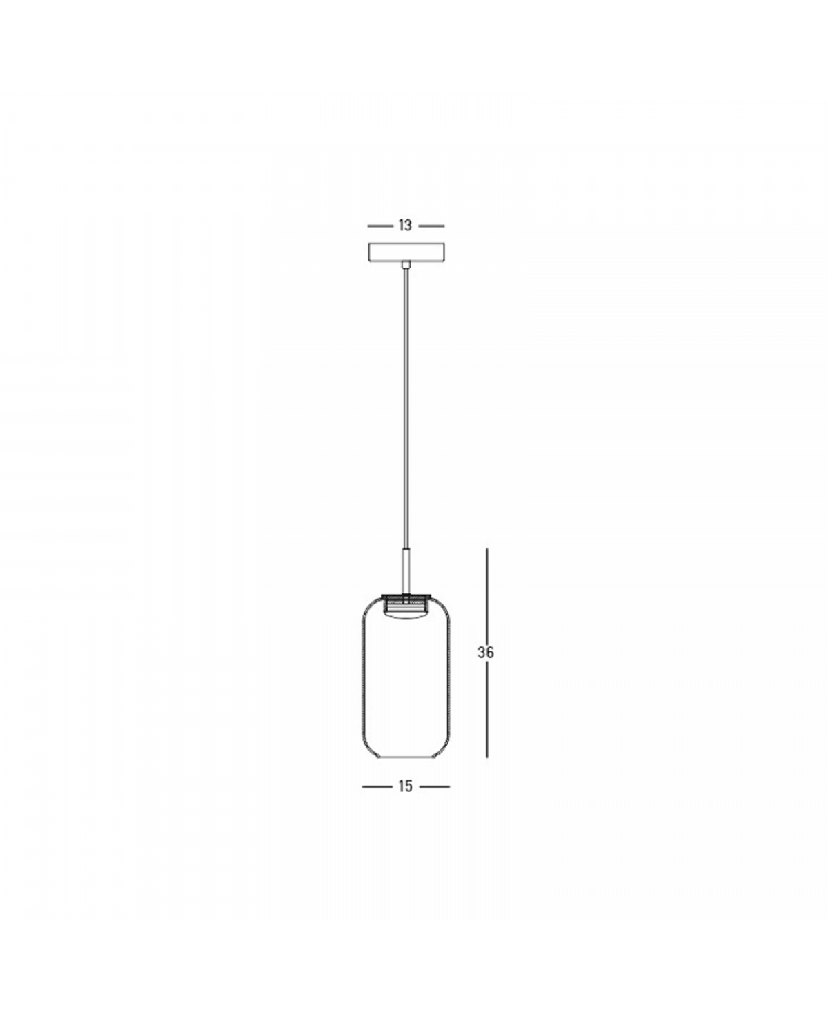 Suspension ZAMBELIS D150 12W DESIGN Noir Fume 23217
