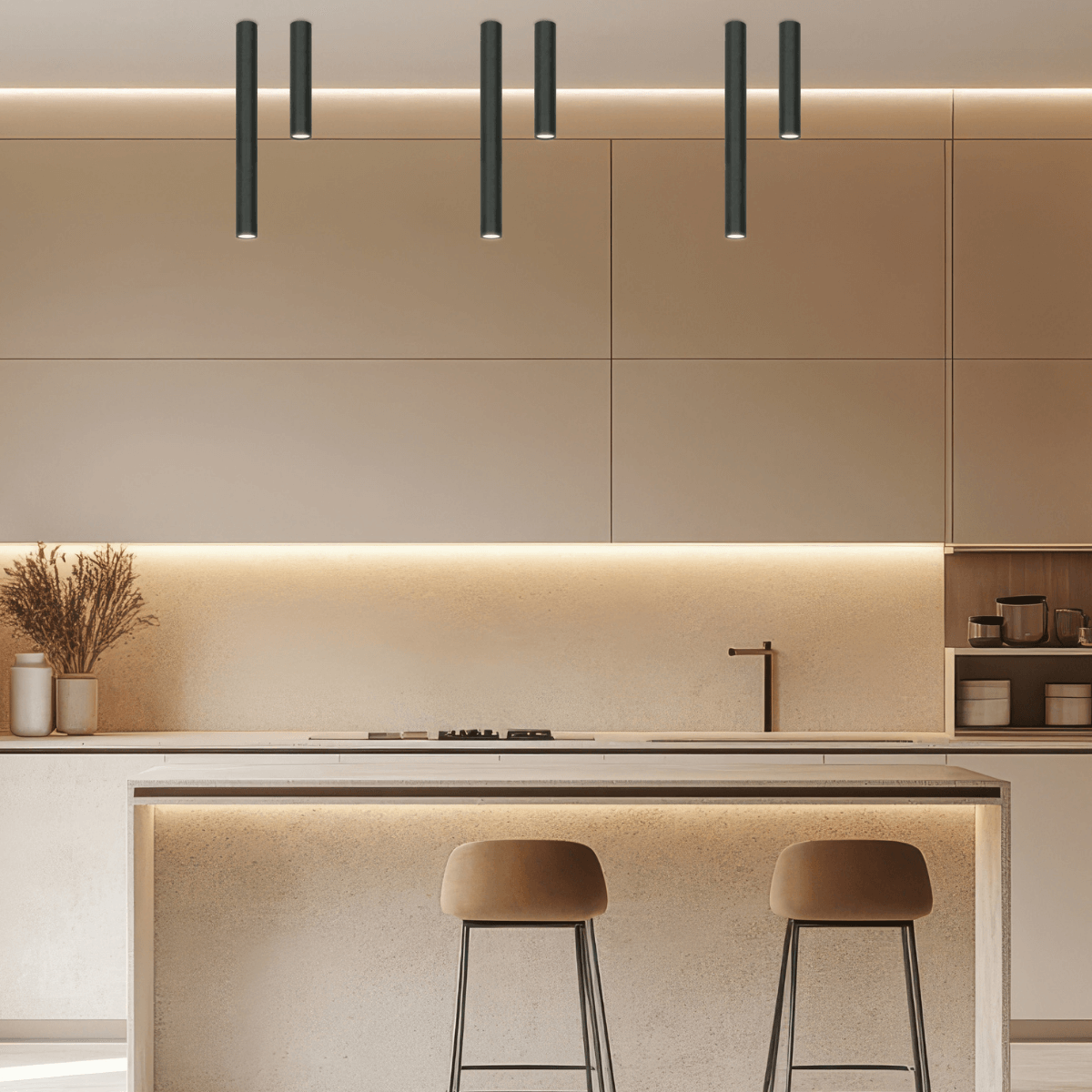 Plafonnier ZAMBELIS D54 GU10 DESIGN Noir Sable Sans Source
