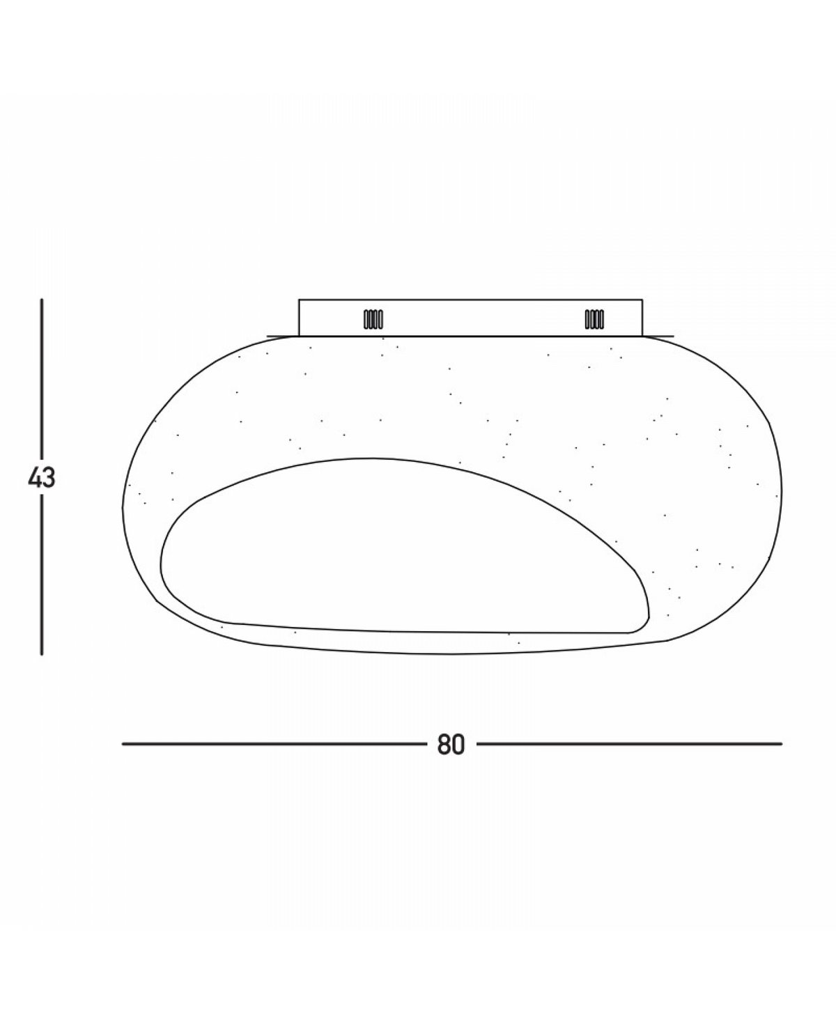 Plafonnier ZAMBELIS D800mm E27 15W DESIGN Fibre de Verre Sans Source 23341 FS