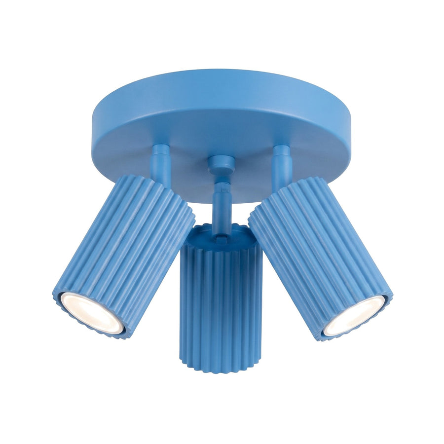 Plafonnier KARBON 3P Bleu clair