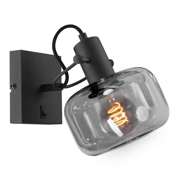 Glaslic black wall lamp