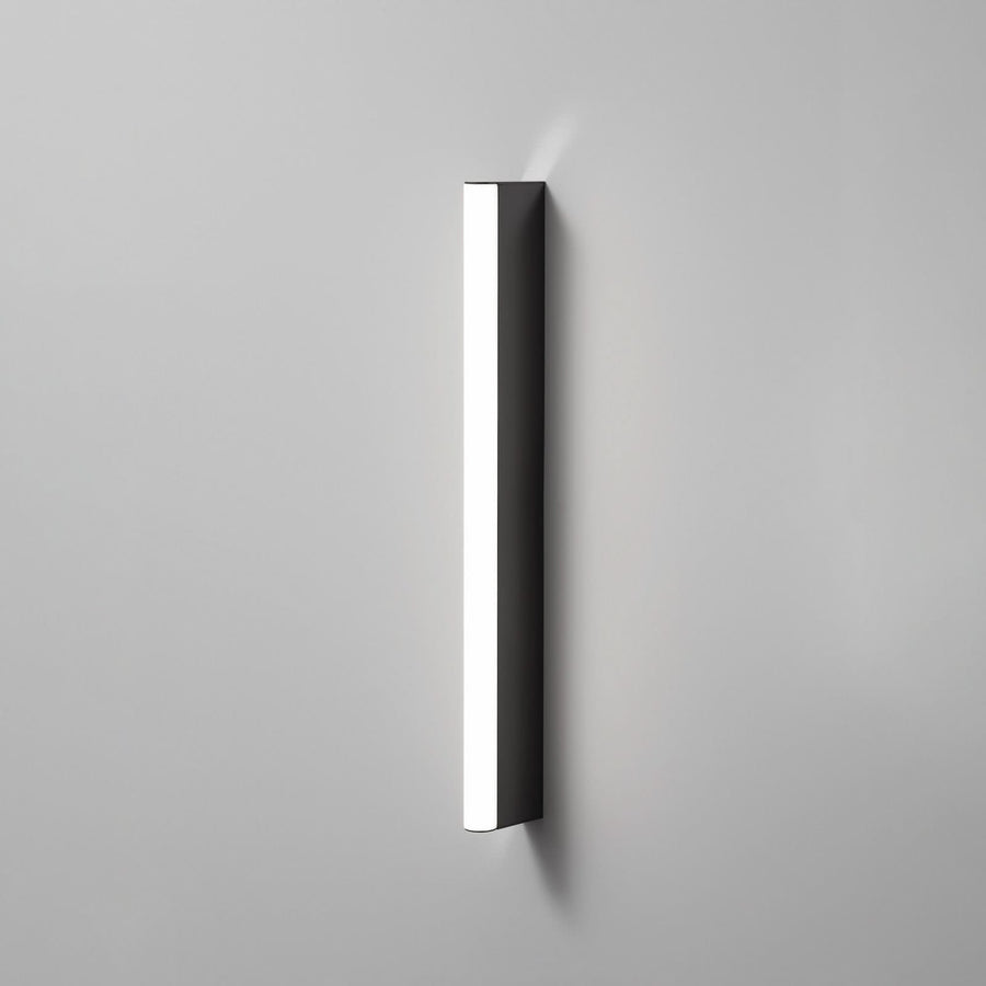 Applique murale LED Slat en aluminium, noir, hauteur 60 cm, IP44