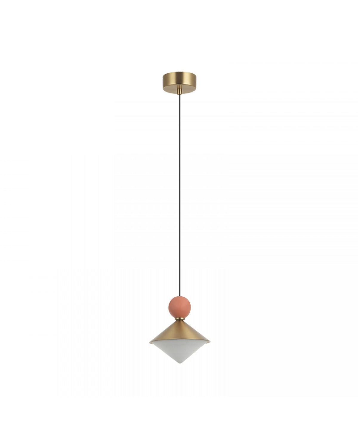 Suspension ZAMBELIS D140 8W Dimmable DESIGN Laiton et Terracotta 25100