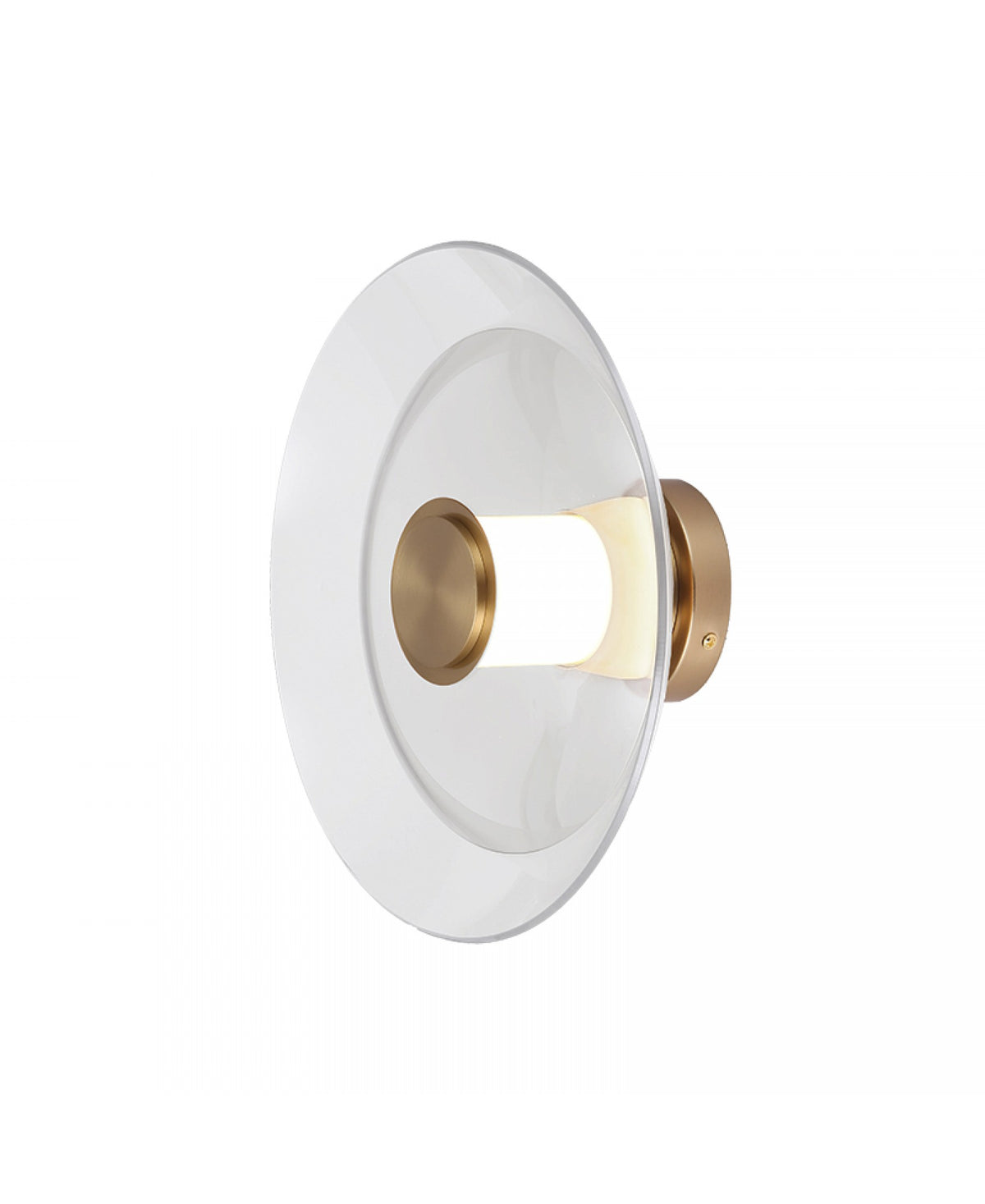 Applique Murale ZAMBELIS D300 10W Dimmable DESIGN Laiton Brosse et Verre 25143