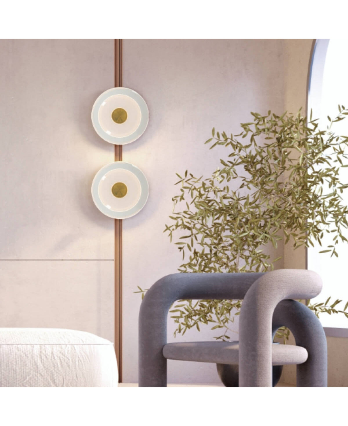 Applique Murale ZAMBELIS D300 10W Dimmable DESIGN Laiton Brosse et Verre 25143