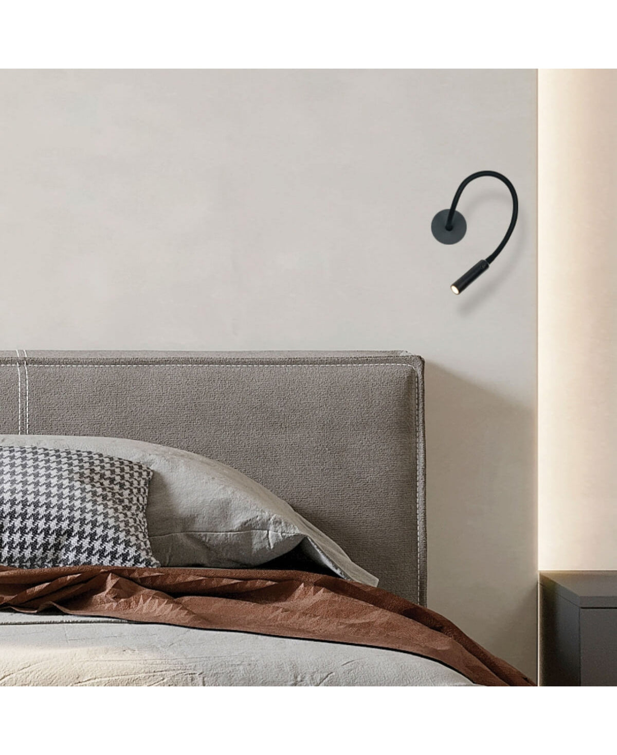 Applique Murale ZAMBELIS Lecture Encastrable 3W Interrupteur DESIGN Noir Sable 25151