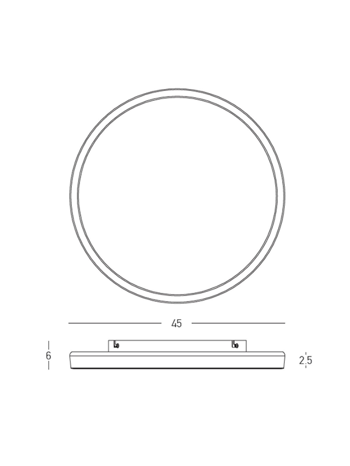 Plafonnier ZAMBELIS D450 42W CCT Dimmable DESIGN Noir Sable 25198