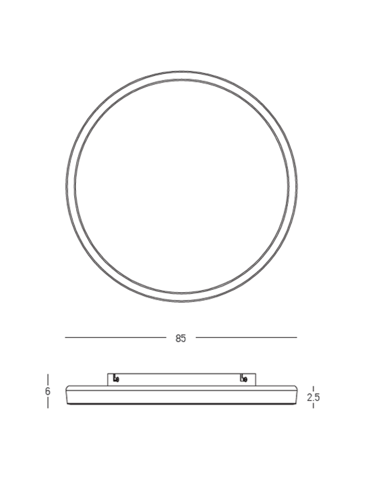 Plafonnier ZAMBELIS D850 84W CCT Dimmable DESIGN Noir Sable 25201