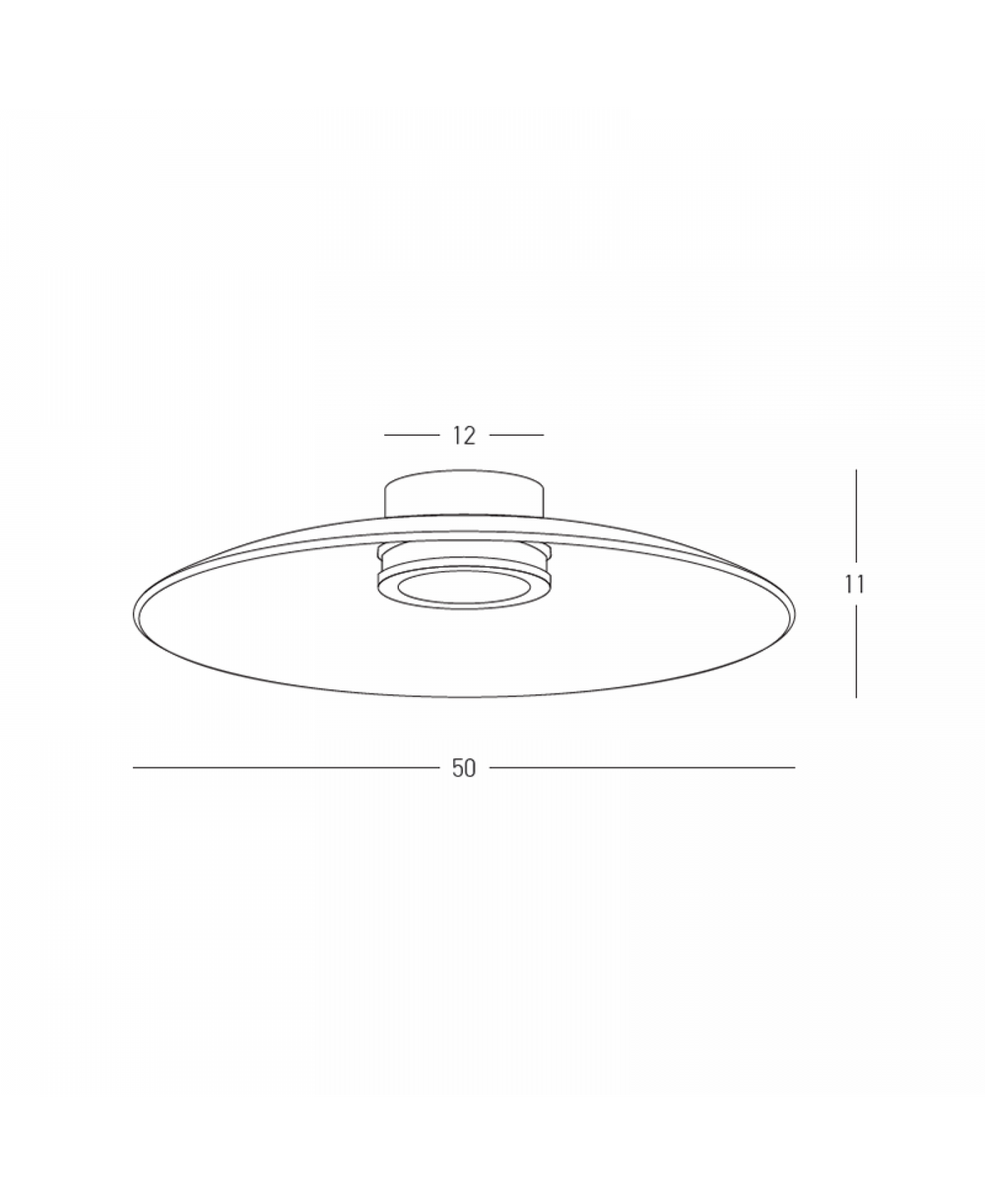 Plafonnier ZAMBELIS D500 30W CCT Dimmable DESIGN Verre Brun et Noir Mat 25268