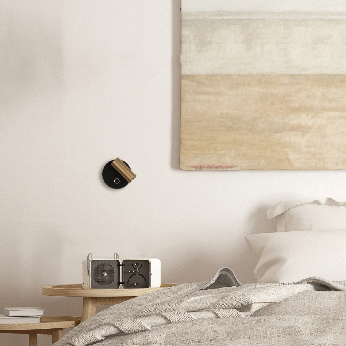 Applique Murale ZAMBELIS Lecture Tactile D85 3W Dimmable DESIGN Or et Noir Sable 25283