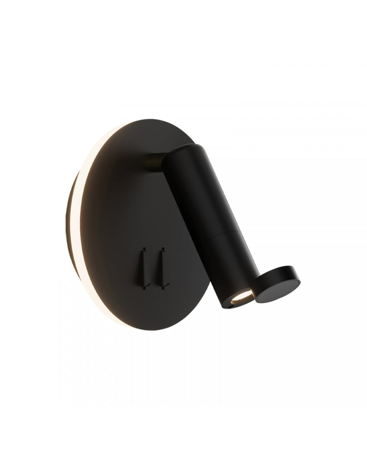 Applique Murale Orientable Direct/Indirect ZAMBELIS D140 3W + 6W Interrupteur DESIGN Noir Mat 25303