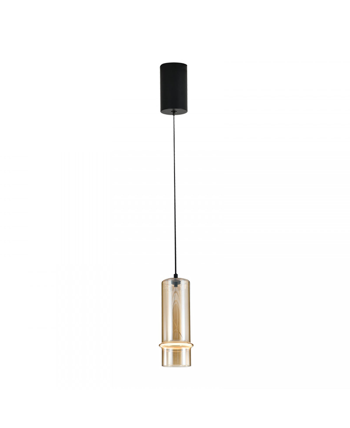Suspension ZAMBELIS D110 6W Dimmable DESIGN Champagne et Noir Sable 2532