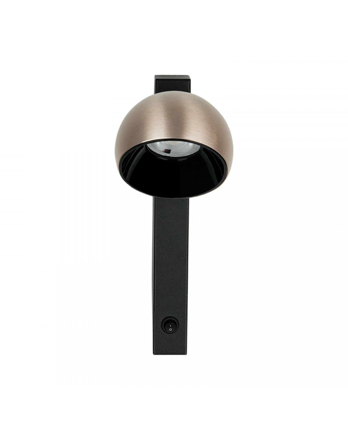 Applique Murale ZAMBELIS 13W Dimmable DESIGN Noir Sable et Champagne Brosse 25340