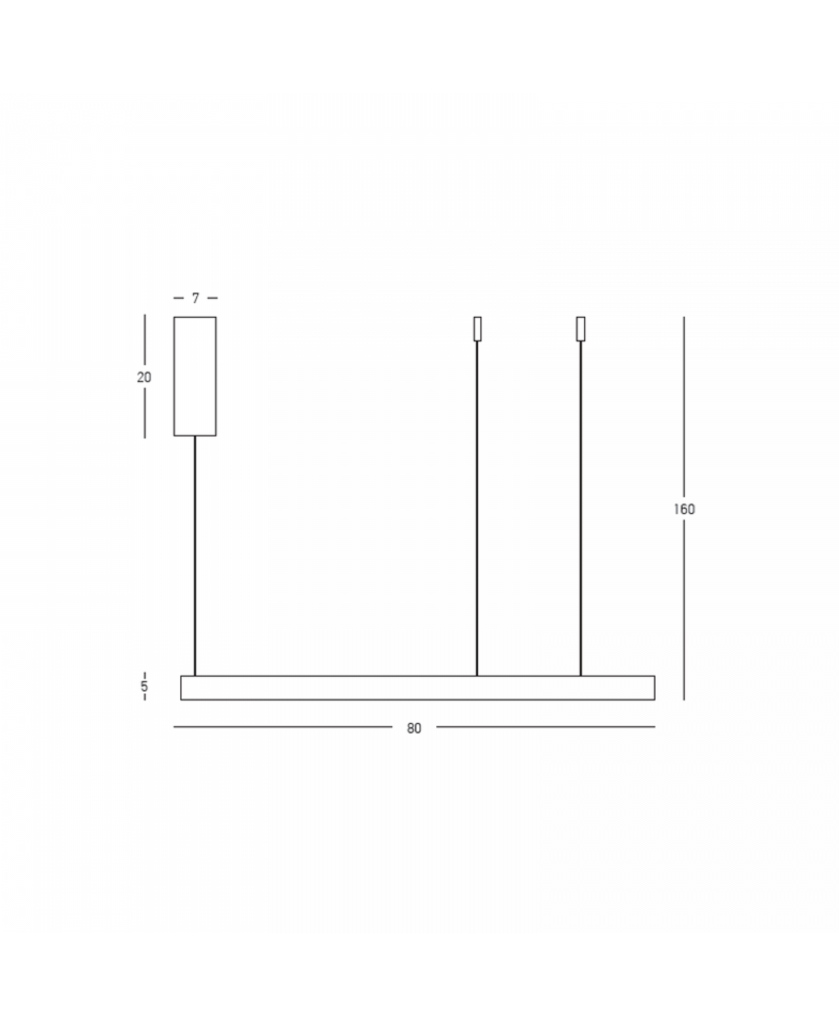 Suspension ZAMBELIS D800 70W Dimmable Direct/Indirect DESIGN Noir Sable 25368