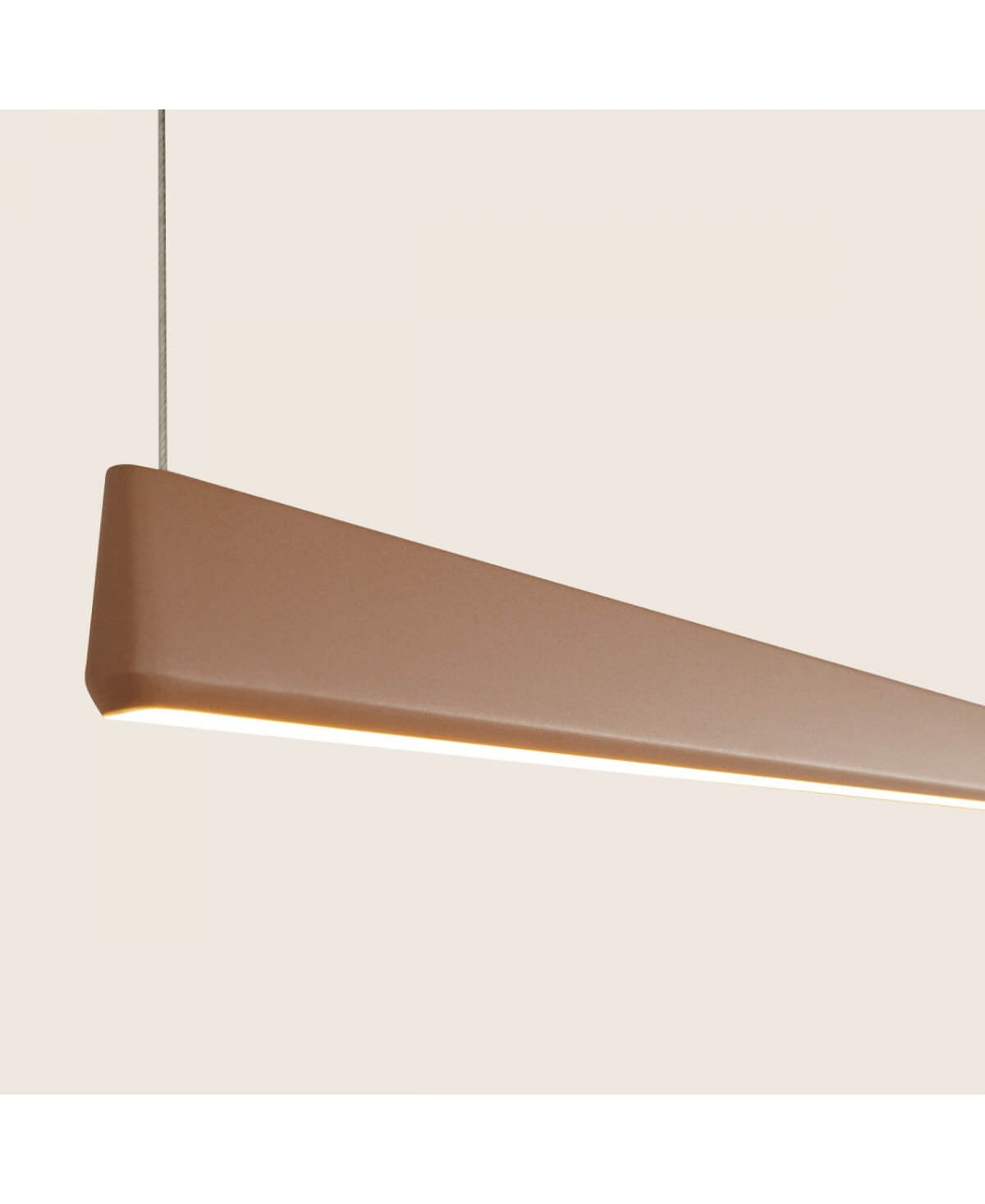 Suspension ZAMBELIS 152cm 32W Dimmable DESIGN Rouge Brique Sable 2557
