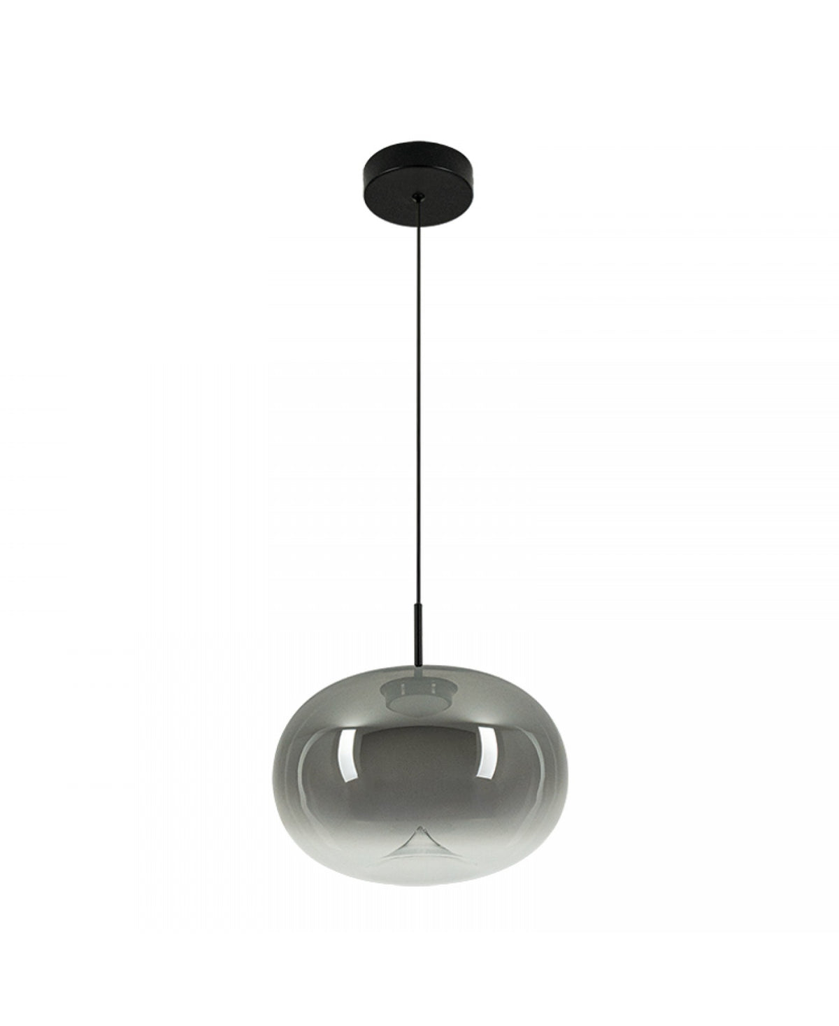 Suspension ZAMBELIS 8W DESIGN Verre Fume-Noir Mat 2607