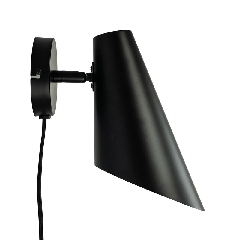 Applique murale Cale en métal, noir mat, hauteur 24,5 cm