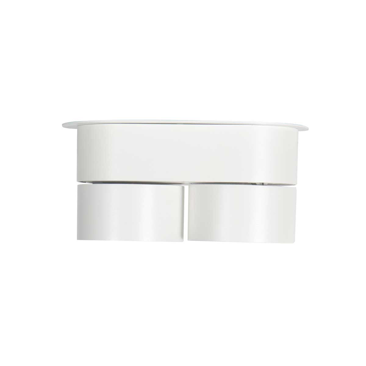 Fez 2674W 2-light white spotlight, dimmable, adjustable and tiltable