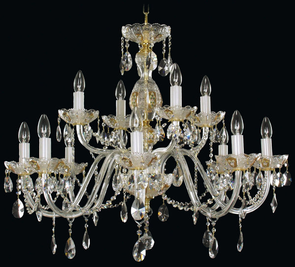 Cut crystal chandelier