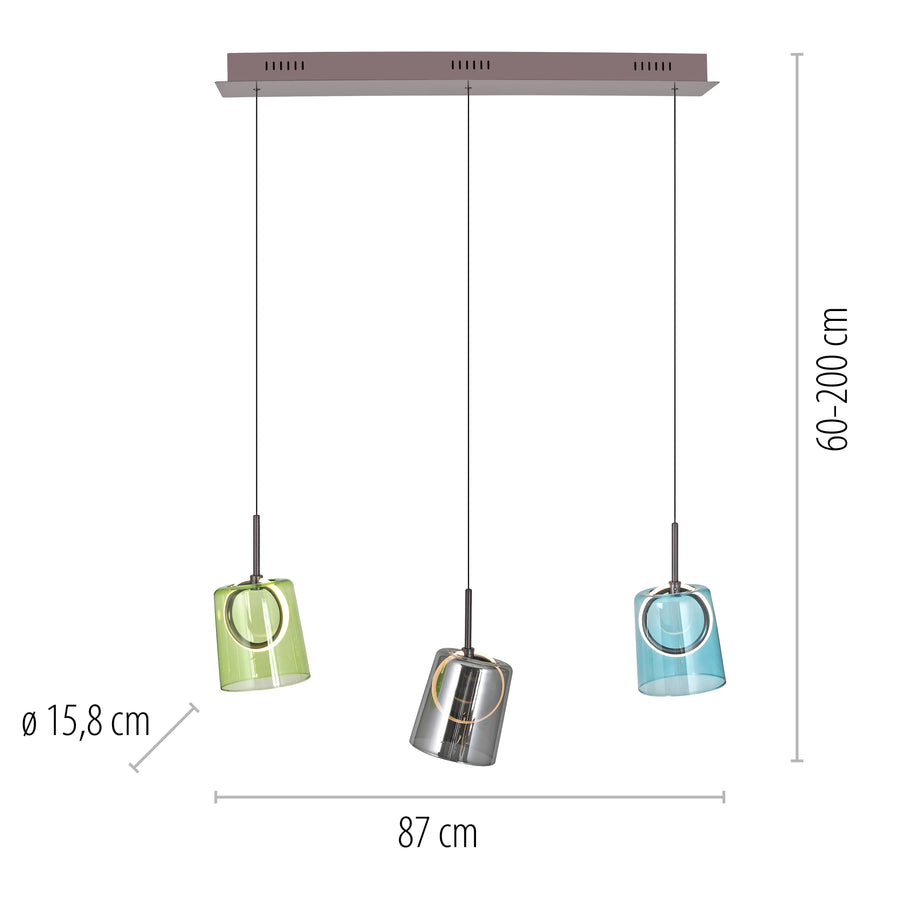 Suspension Zula multicolore