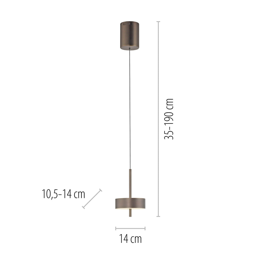Suspension Q-Rotate marron, L 14 cm (2247-34)