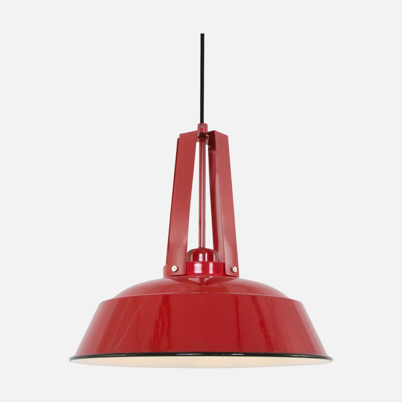 Adjustable red pendant light, metal bell lampshade Ø 42 cm, kitchen | Mexlite
