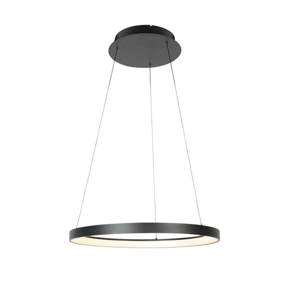 Ringlede black pendant light