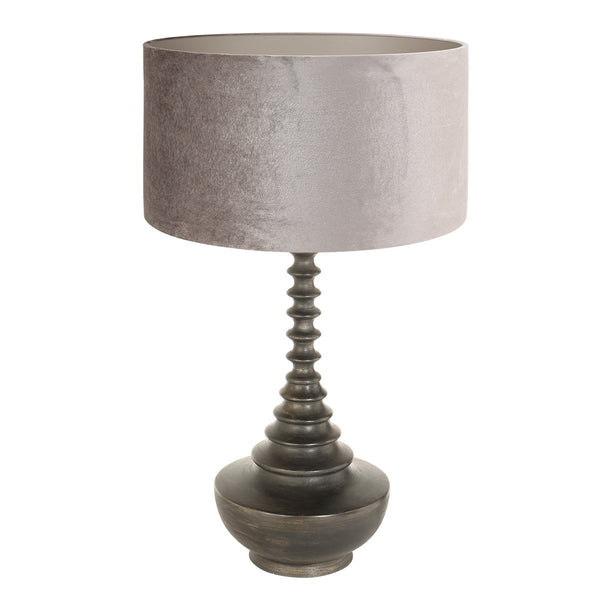 Black wood table lamp