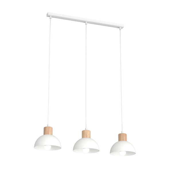 Seco white pendant light, 3 lights