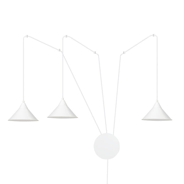 Abramo 3-light white pendant light