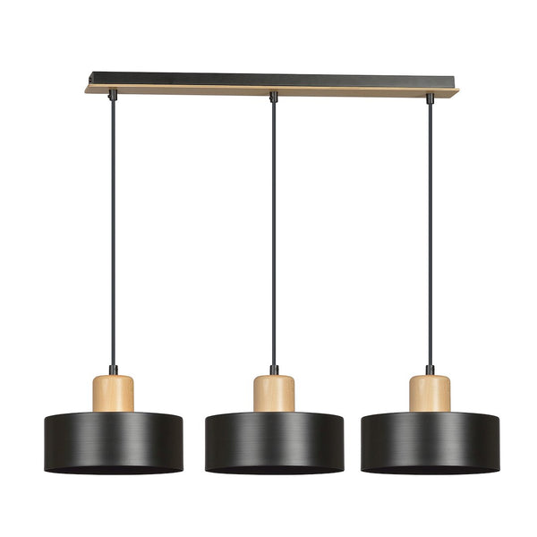 Torin 3-light black pendant light