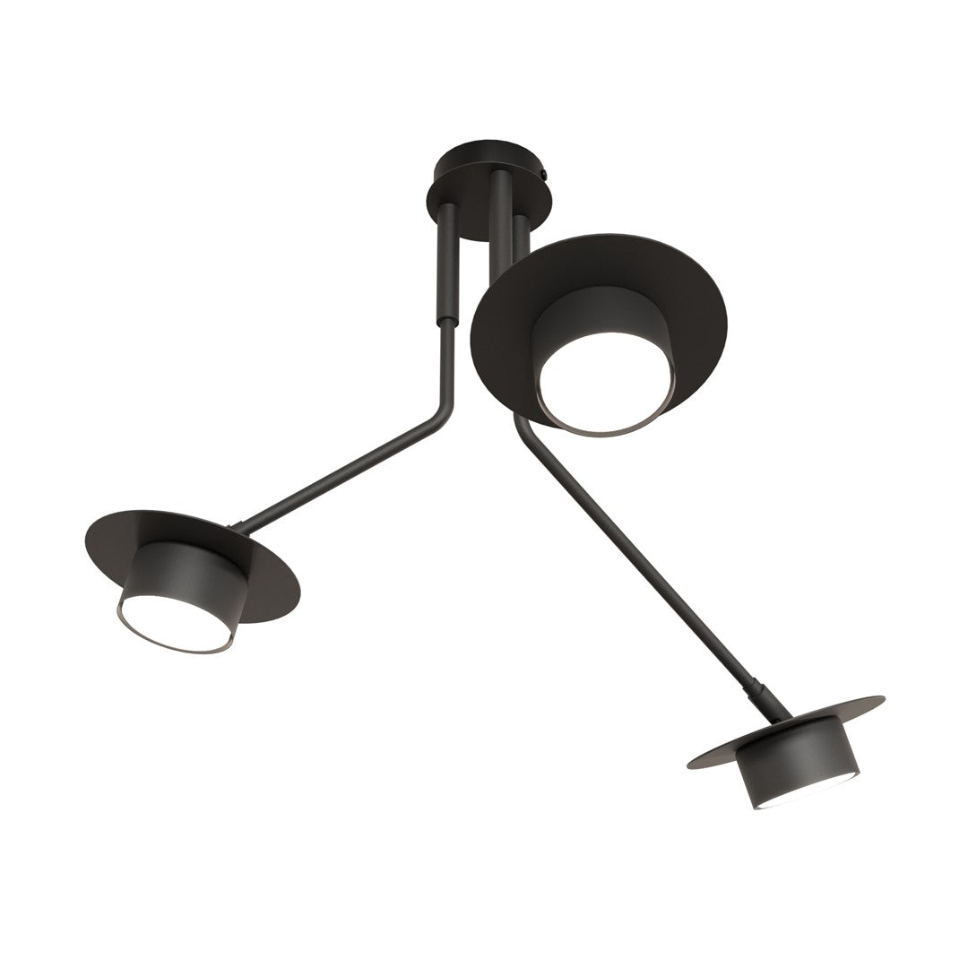 Mizu 3-light ceiling lamp black