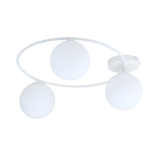 Sopra 3-light ceiling lamp white, opal glass