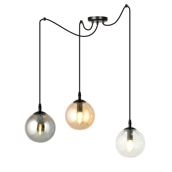Gigi 3-light black pendant light