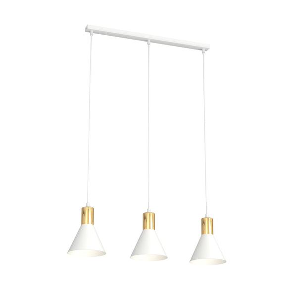 Rosa 3-light white pendant lamp
