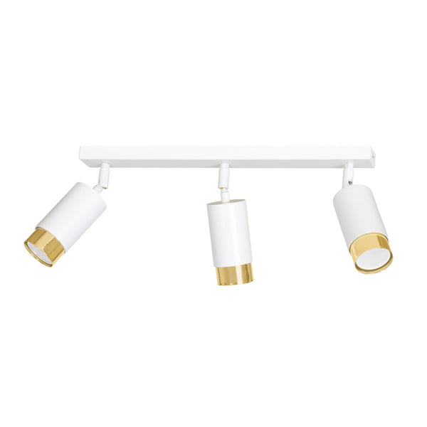 Hiro 3-light ceiling lamp white and gold