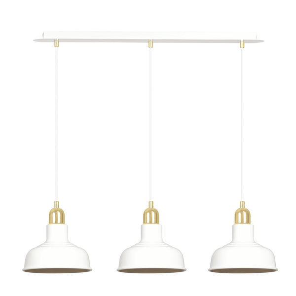 Ibor 3-light white pendant light