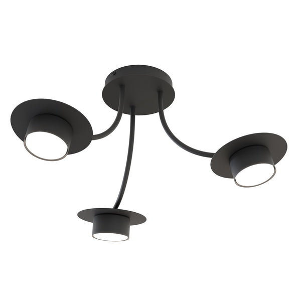 Enso 3-light black pendant light