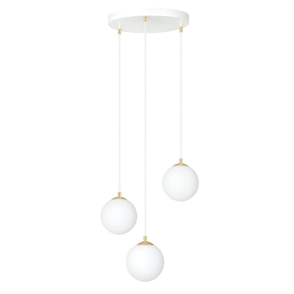 Royal 3-light white pendant lamp