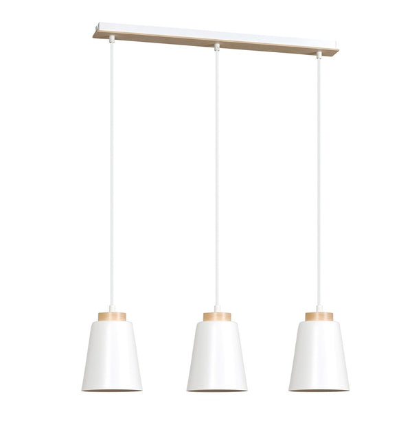 Bolero 3-light white pendant light