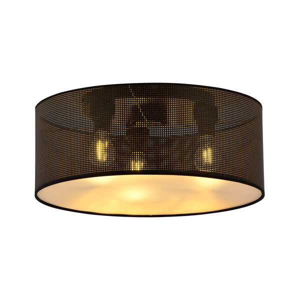 Aston 3-light pendant lamp, black and gold