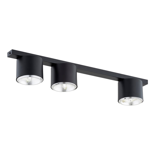 Nano 3-light black ceiling light