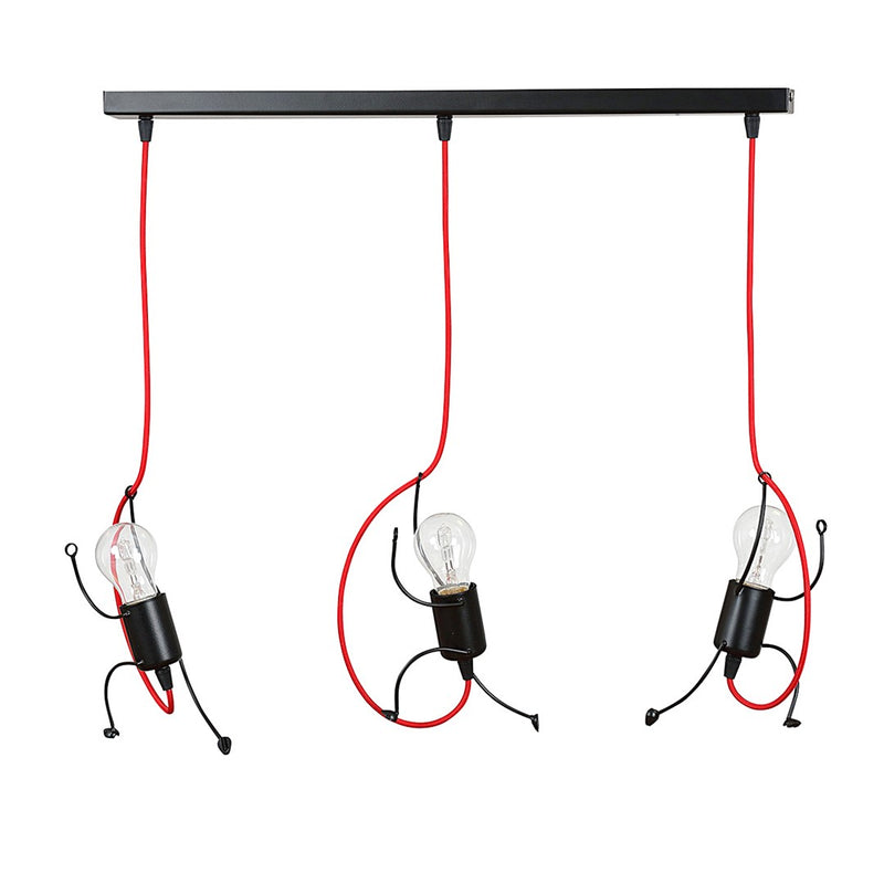 Bobi 3-light black pendant light