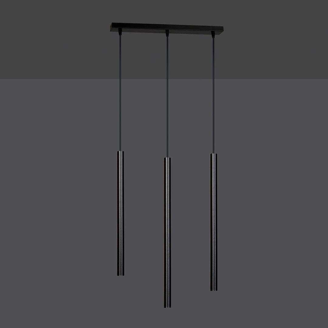 Selter 3-light black pendant light