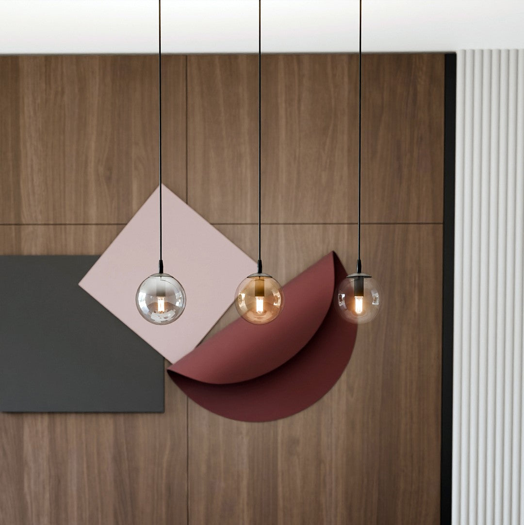Cosmo 3-light pendant, black, mix