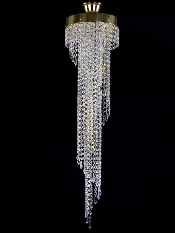 L450CLN crystal spiral pendant light