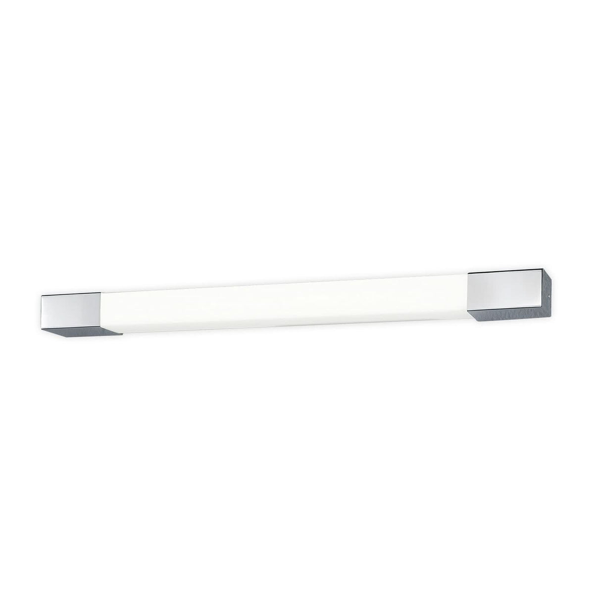 Applique murale LED DLS Supreme en acier, hauteur 4,2 cm, IP44, acier inoxydable poli, 3000 K, 10 W