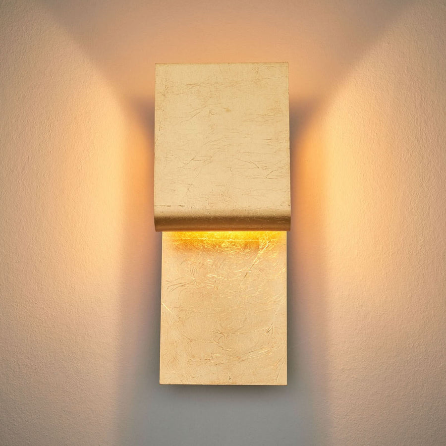 Applique murale Fold en aluminium, or, hauteur 30 cm