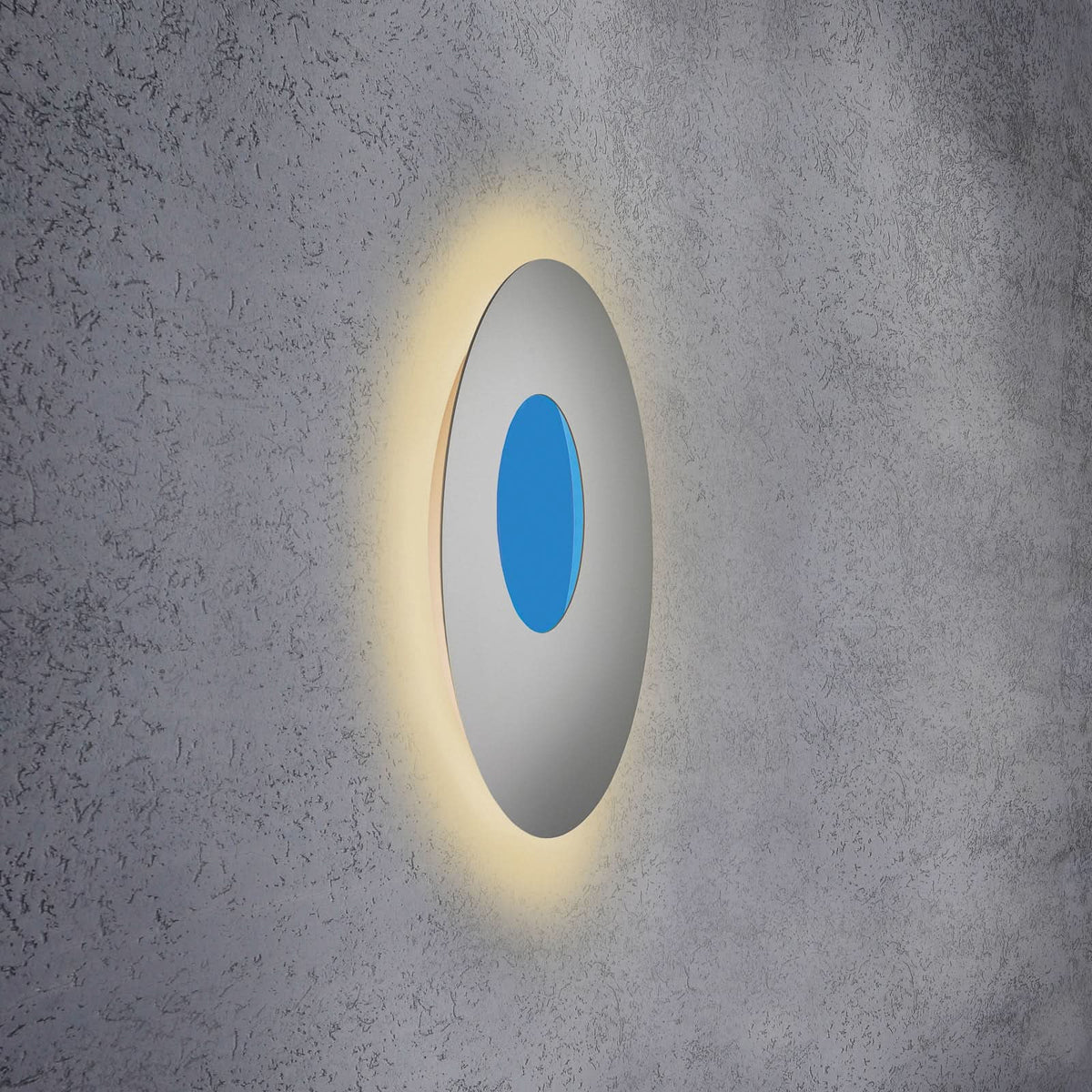 Applique murale LED Blade Open Rgbw en aluminium, argenté mat, Ø 59 cm