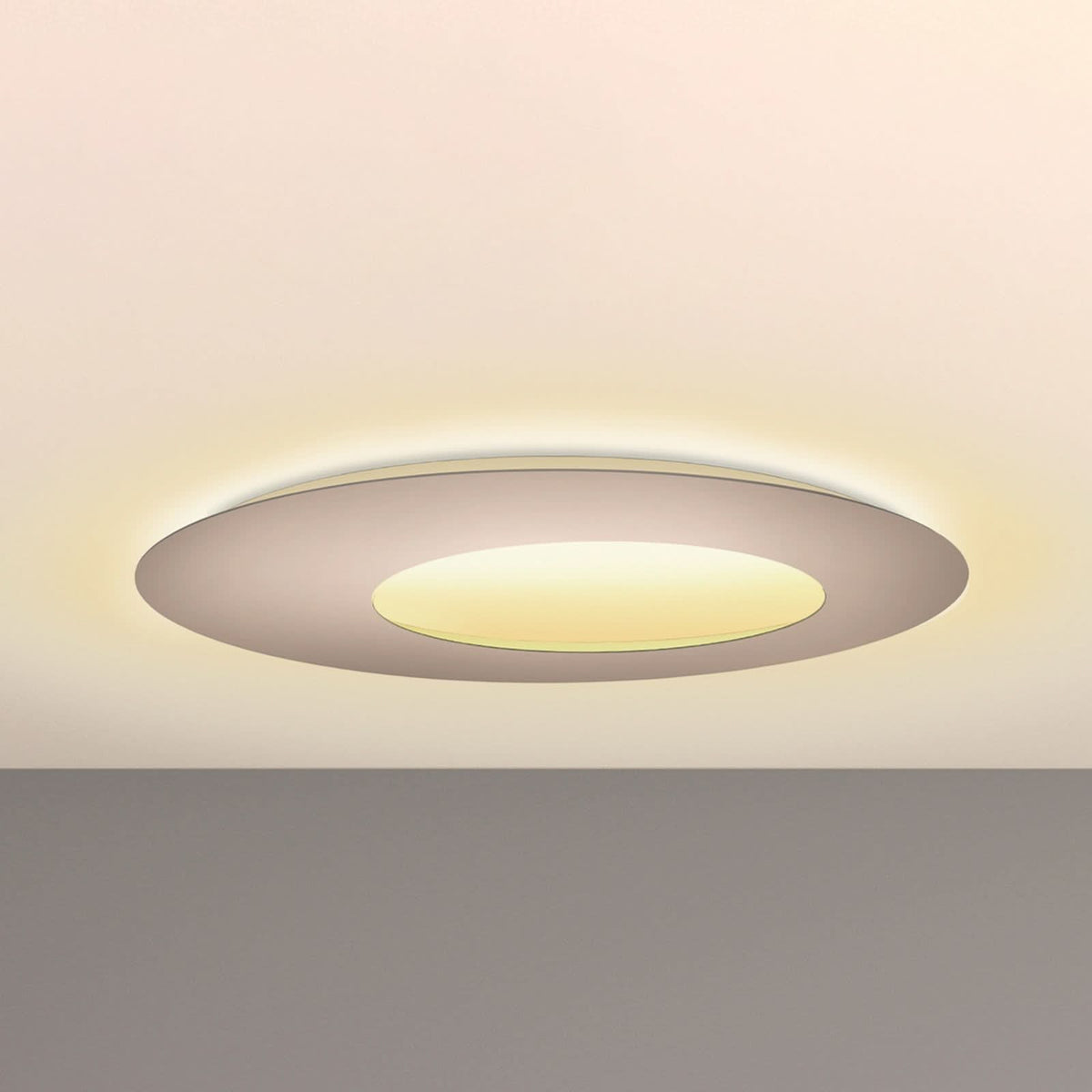 Applique murale LED Blade Open en aluminium, taupe, Ø 79 cm